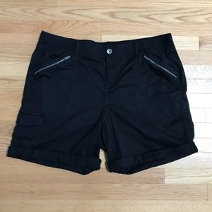 Evri Light Cargo Shorts w Cuffs Black Sz18W VGUC